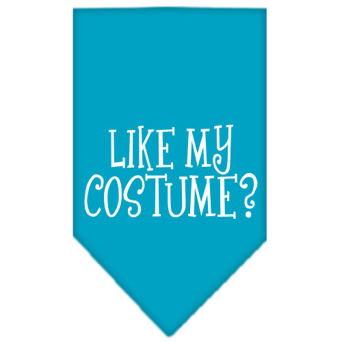 Like my costume? Screen Print Bandana Turquoise Large